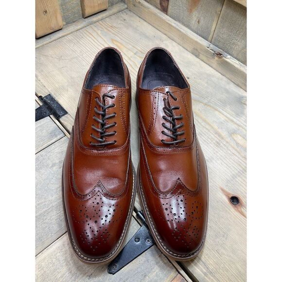STACY Adams Mens Dunbar Wingtip Oxford Cognac Mens 25064-221 8.5M US main image 5